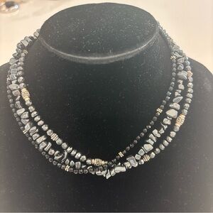 Silpada Silver and Black Multi-Strand Necklace